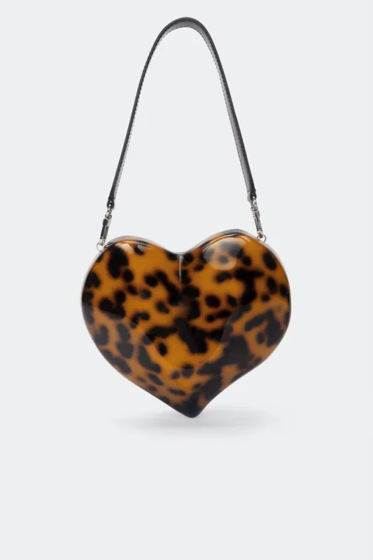Molded Heart Bag in Brown/Black Tortoise sold by Simon Miller