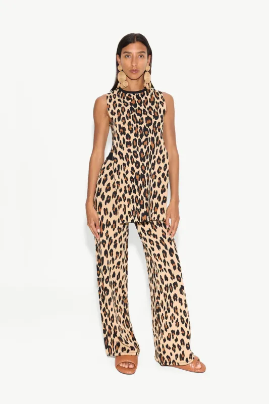 Knits By Jabber Pant in Cheetah sold by Simon Miller