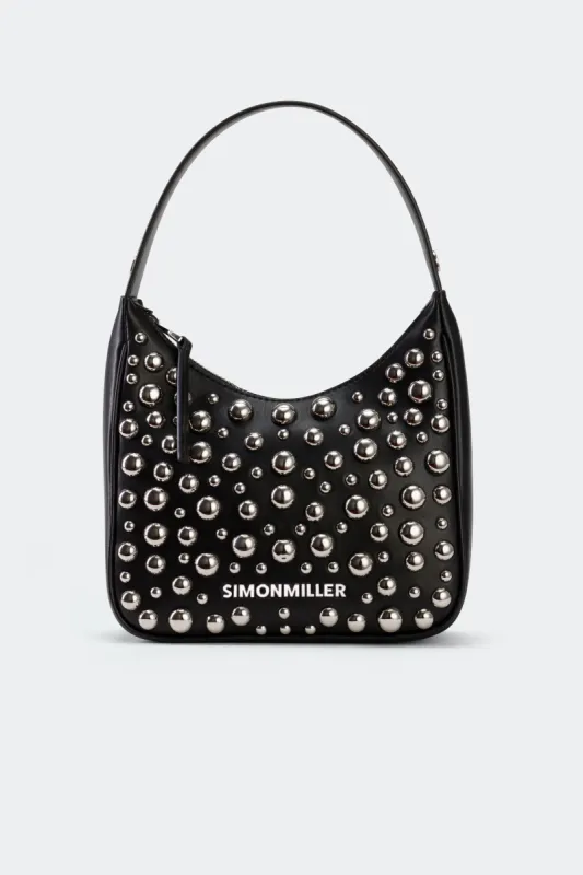 Studded Snap Bag in Black/Silver sold by Simon Miller