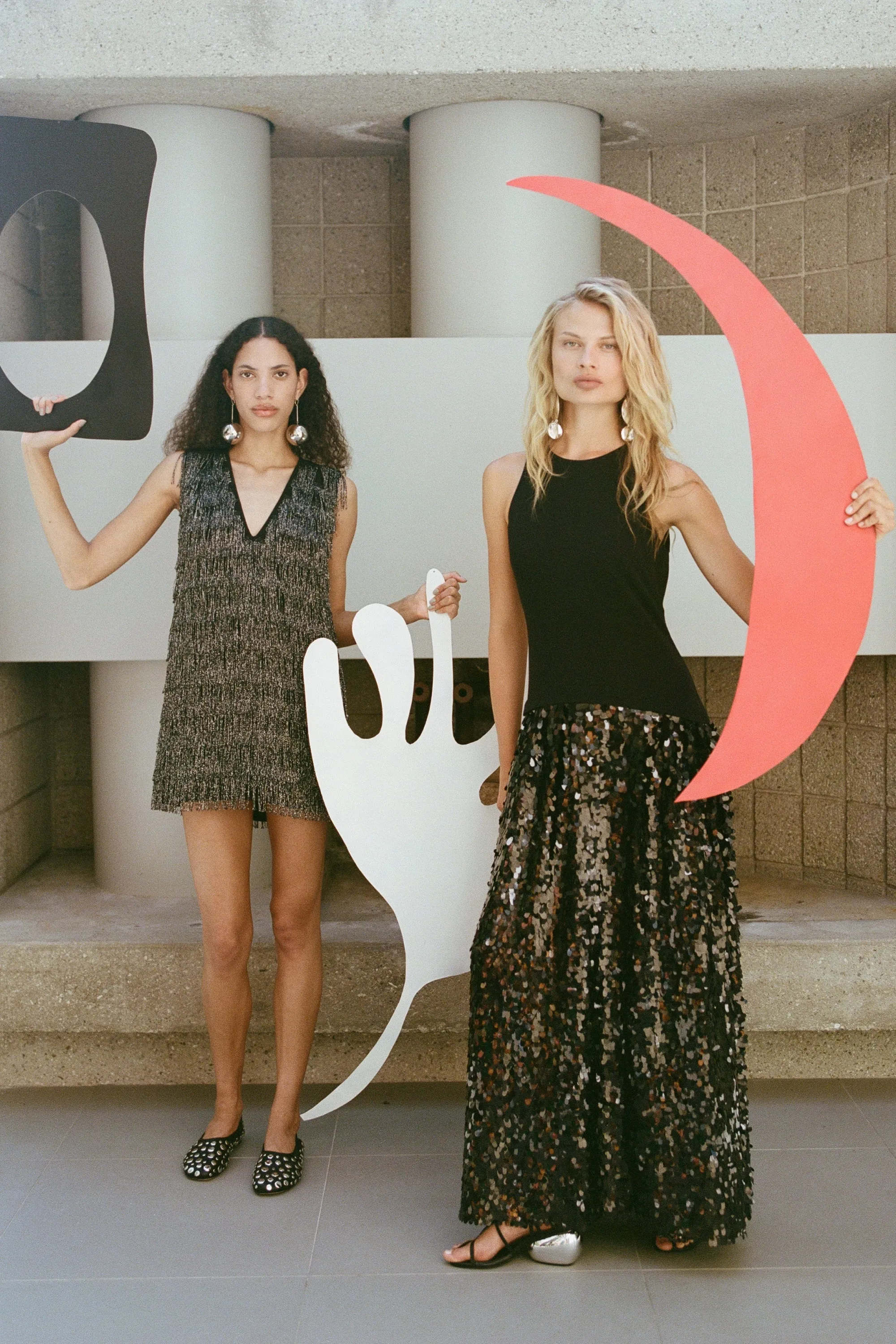 Memphis Crepe Sequin Dress in Black sold by Simon Miller product image thumbnail 2
