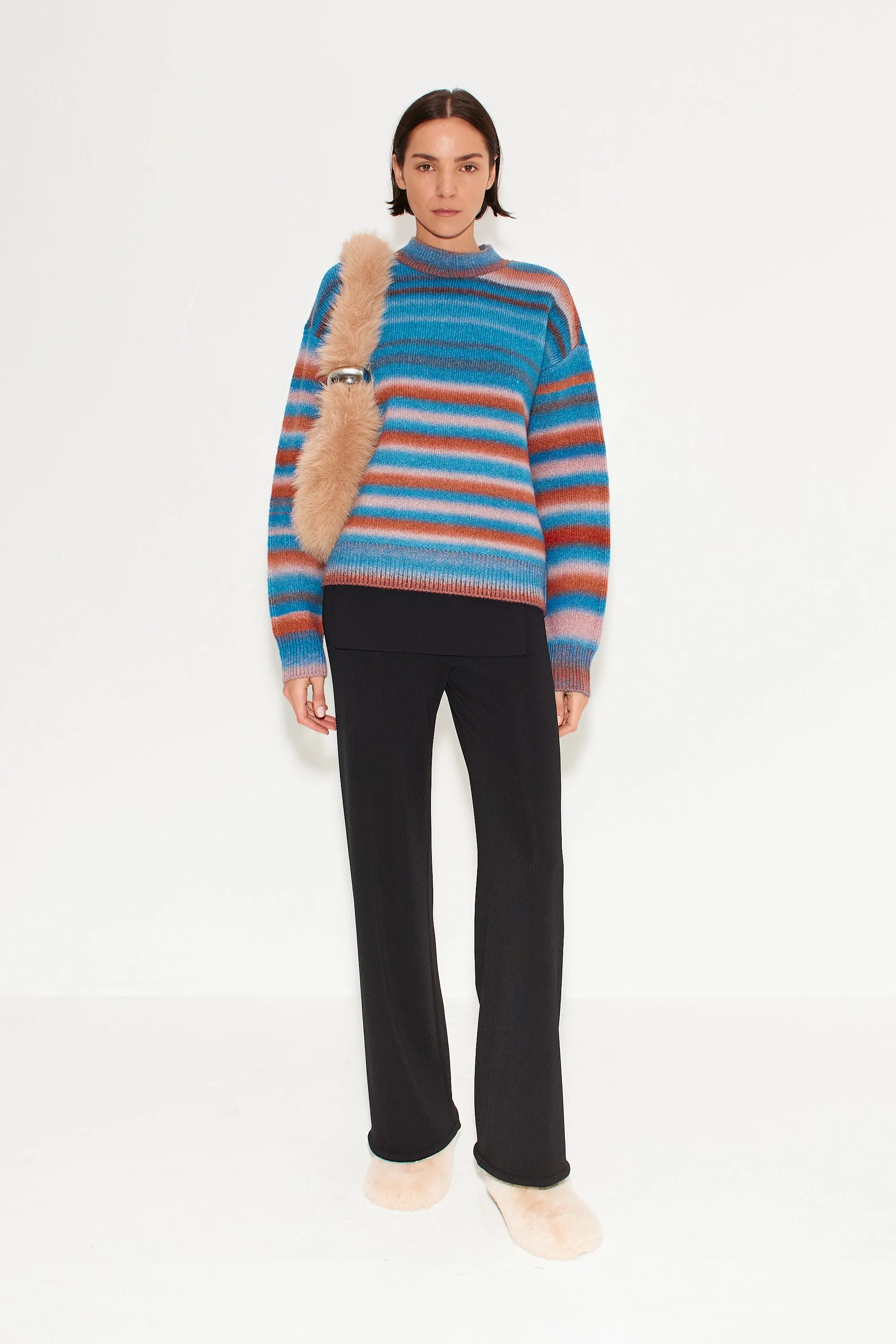 Calder Knit Sweater in Matisse Blue Multi sold by Simon Miller product image thumbnail 5