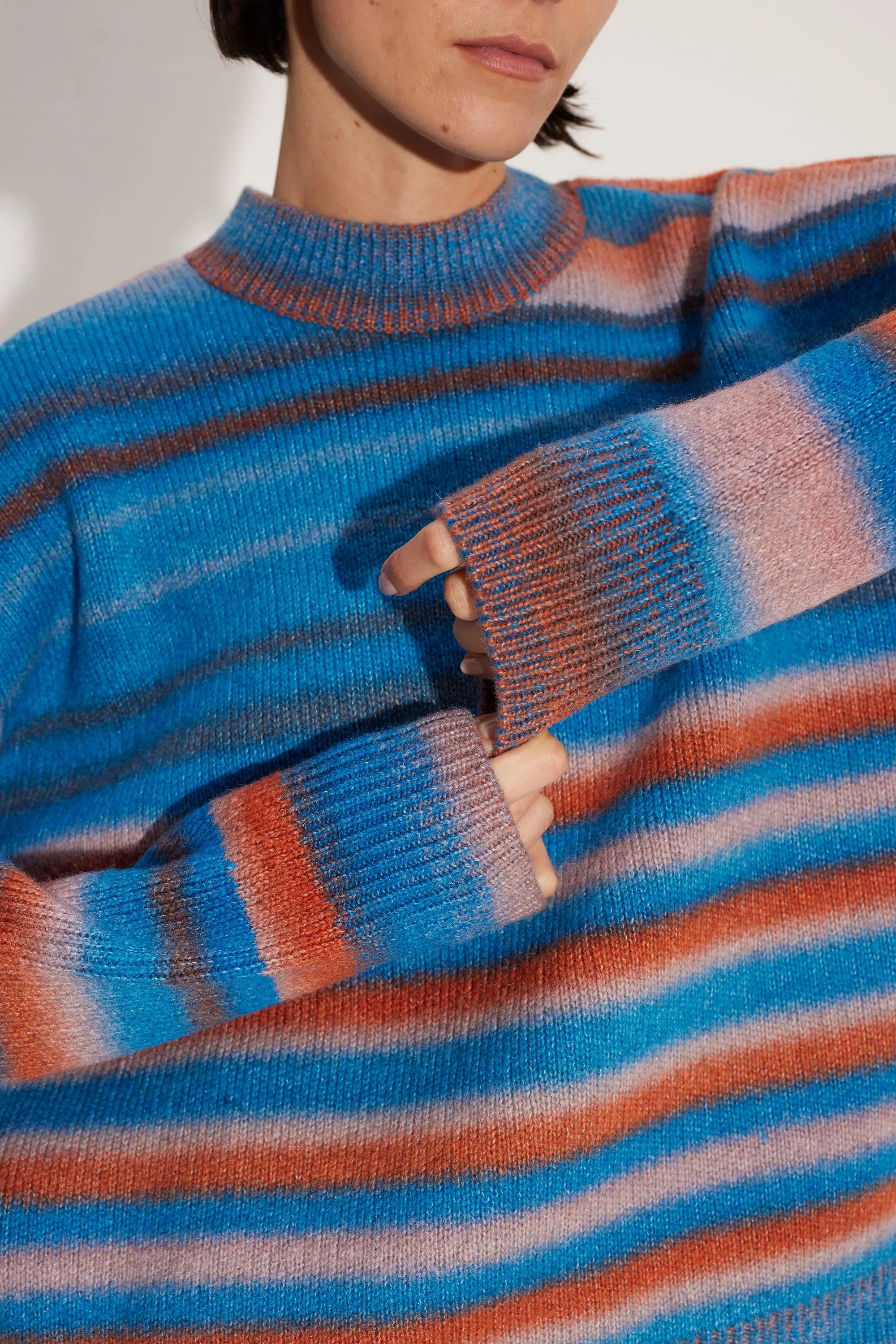 Calder Knit Sweater in Matisse Blue Multi sold by Simon Miller product image thumbnail 2