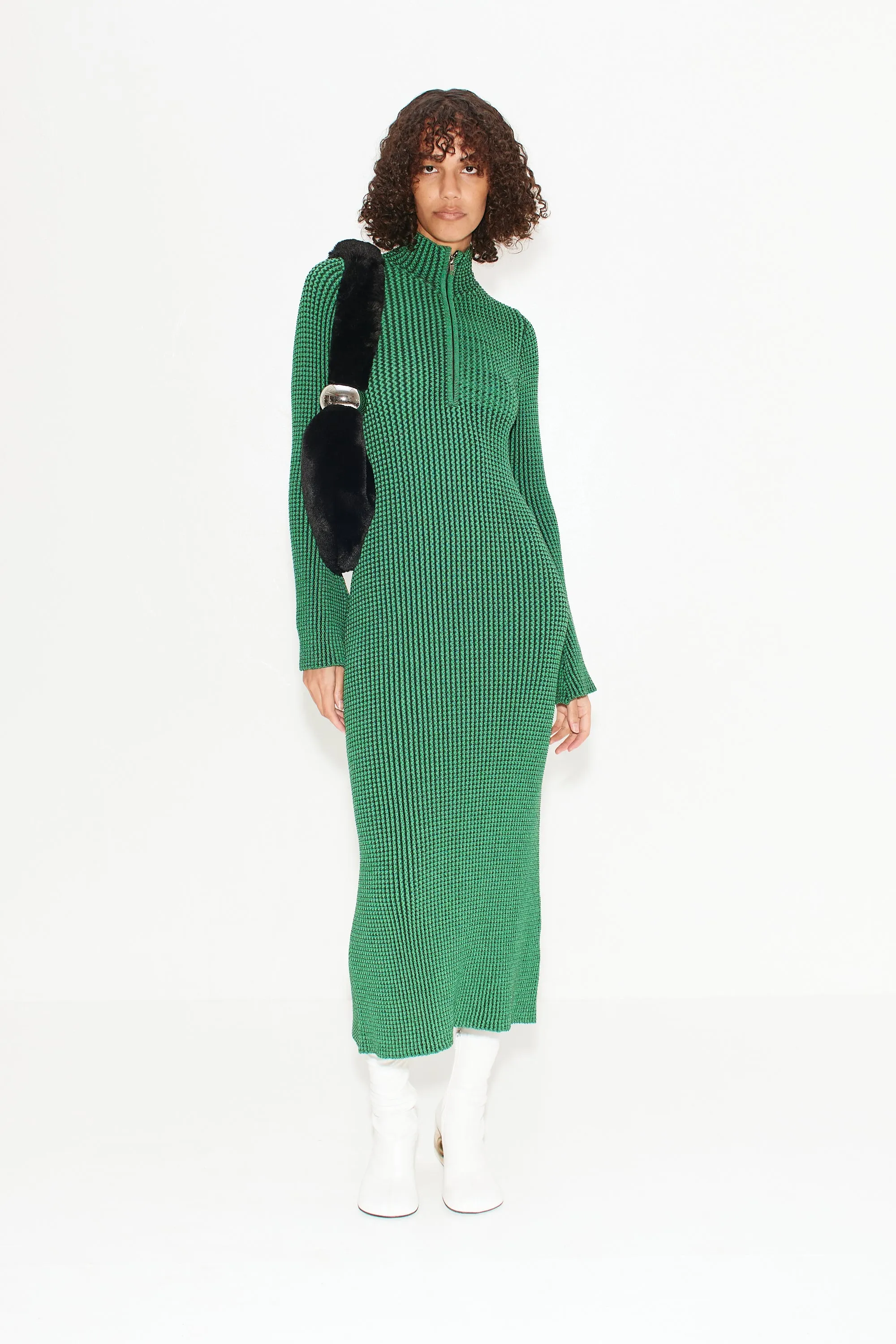 Zumi Textured Knit Dress in Gummy Green sold by Simon Miller product image thumbnail 2