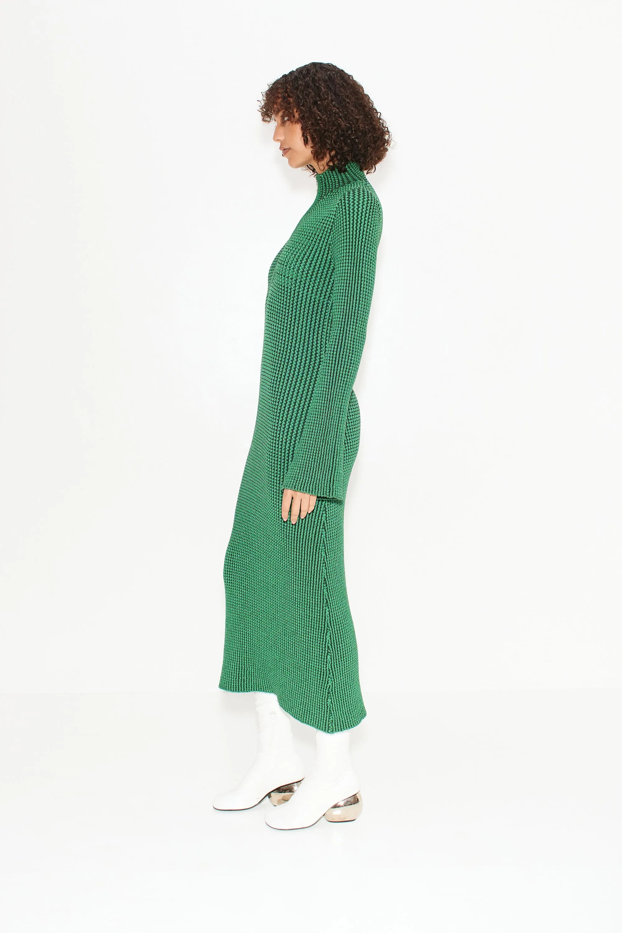 Zumi Textured Knit Dress in Gummy Green sold by Simon Miller product image thumbnail 4