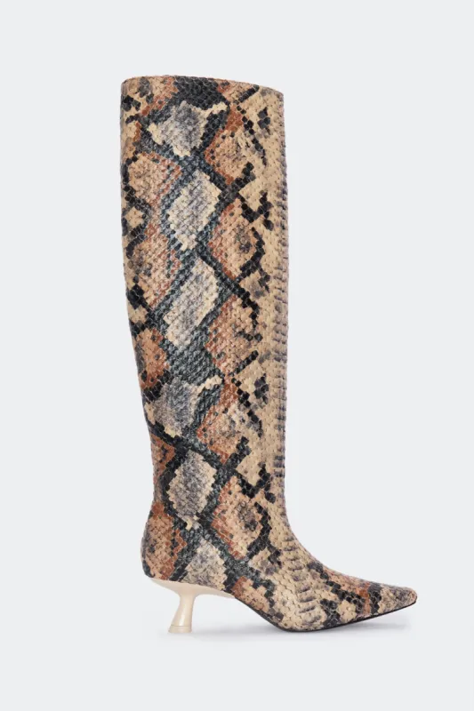 Snake Tall Kuki Boot in Snake Print sold by Simon Miller