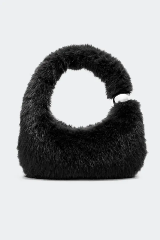 Faux Fur Figures Bag in Black sold by Simon Miller