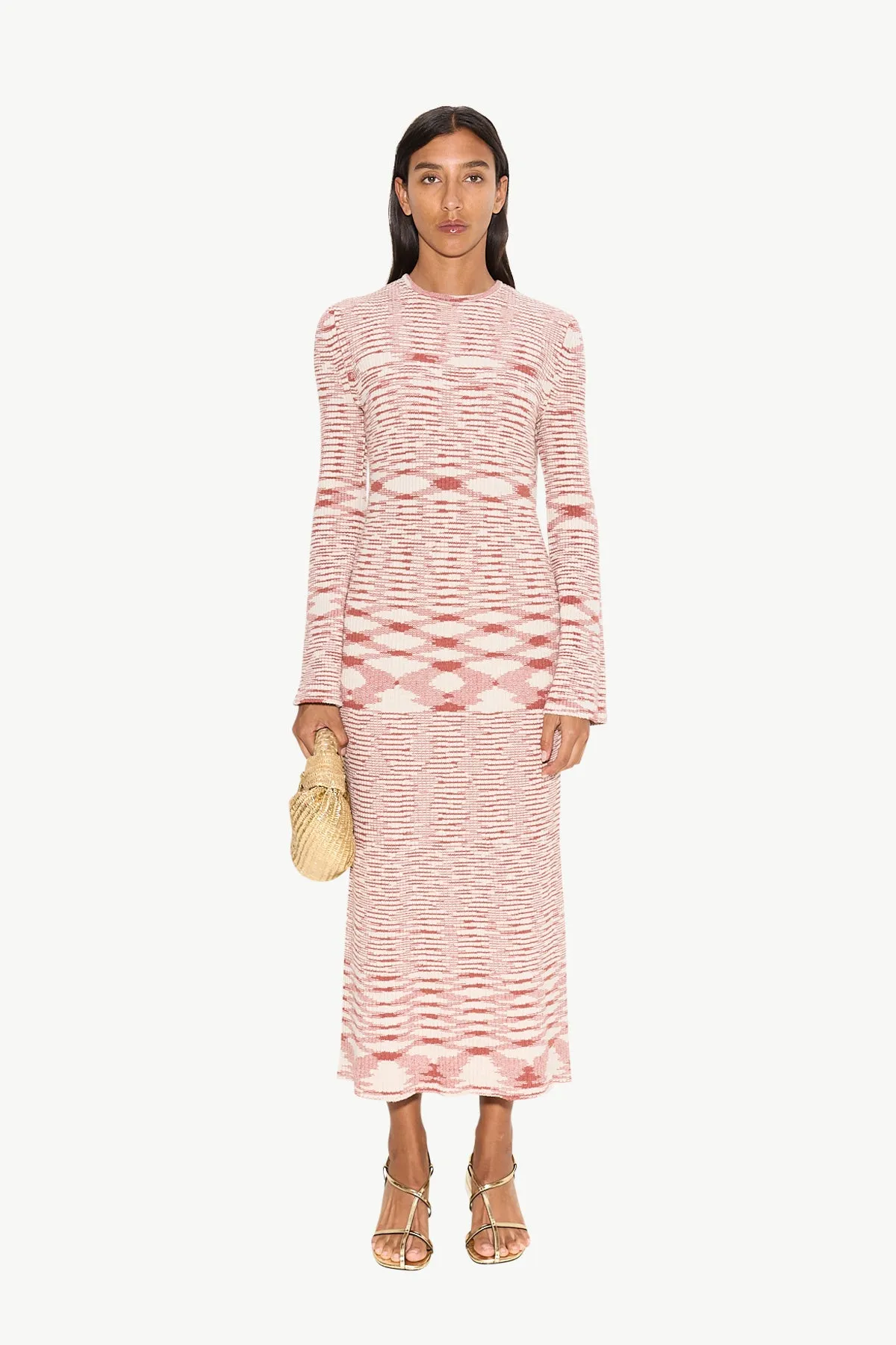 Axon Knit Dress in Rust/Rice Flour Multi sold by Simon Miller product image thumbnail 4