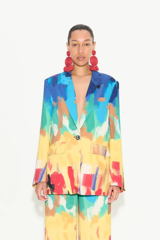 Lennox Crepe Jacket in Palette Print sold by Simon Miller
