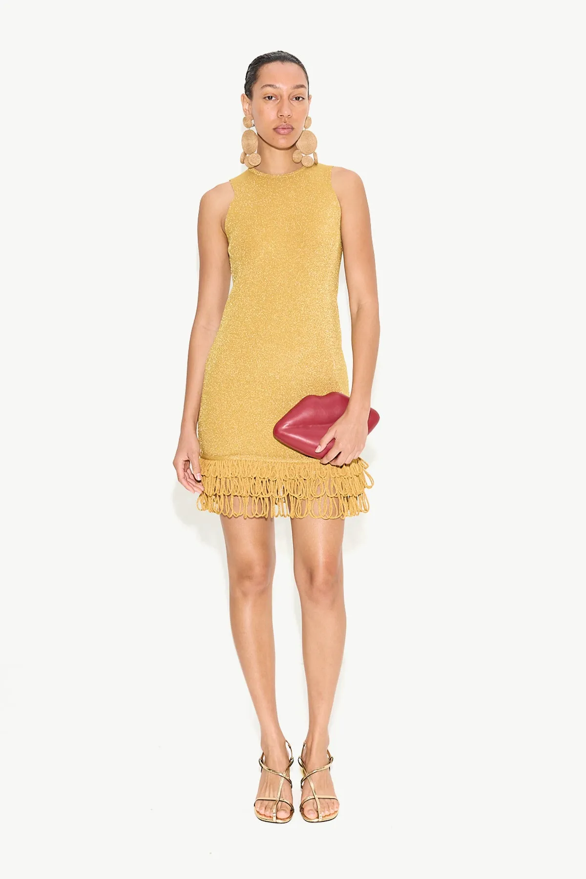 Albers Knit Mini Dress in Star Gold sold by Simon Miller product image thumbnail 5