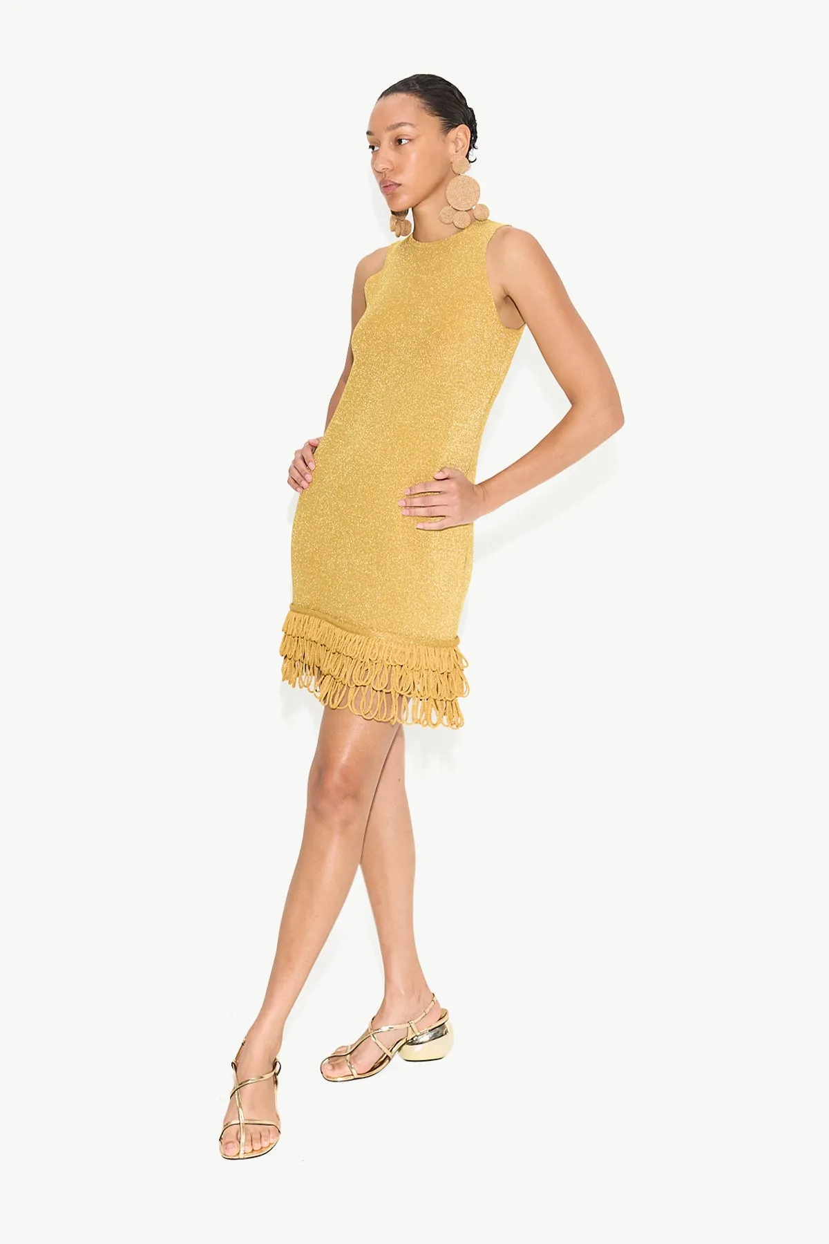 Albers Knit Mini Dress in Star Gold sold by Simon Miller