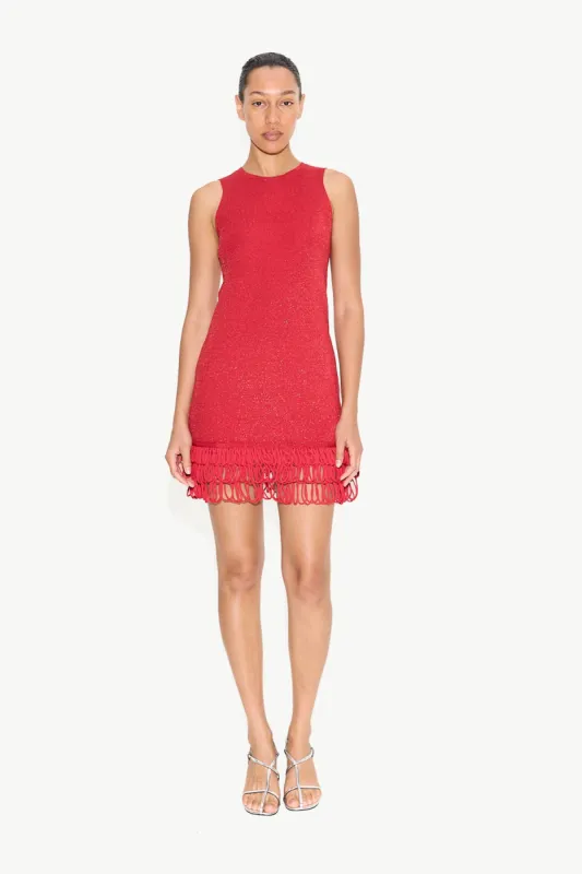 Albers Knit Mini Dress in Lucky Red sold by Simon Miller