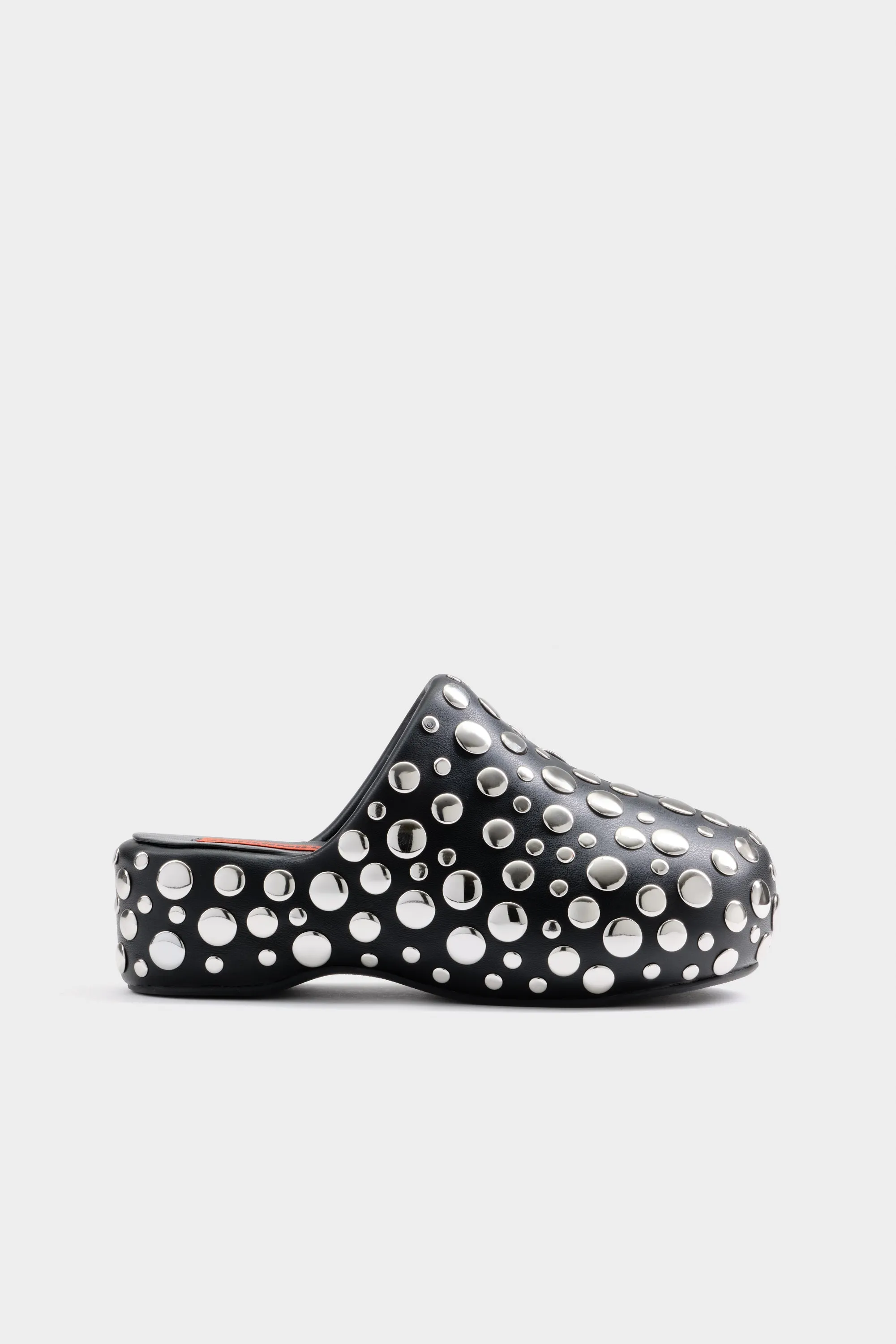 Studded Bubble Clog In Black/Silver sold by Simon Miller