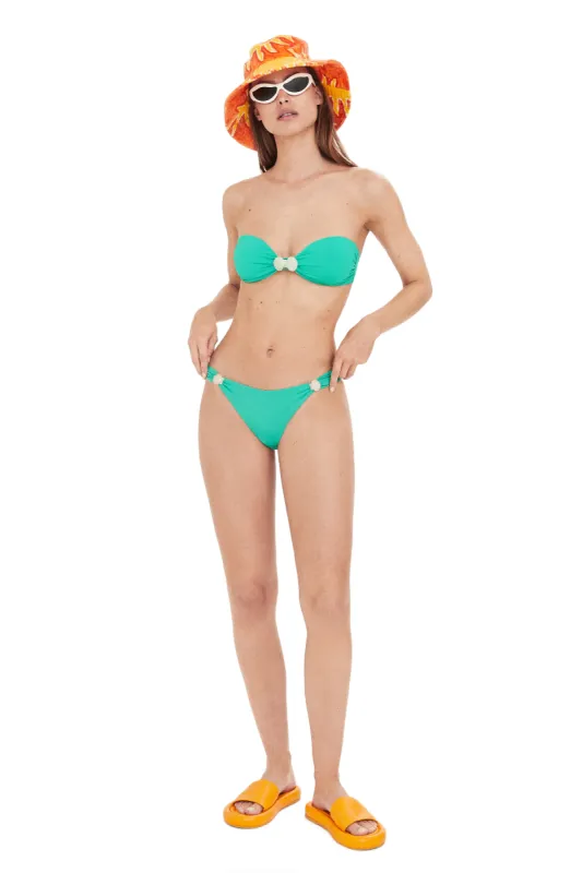 SM X MANGO Shell Bikini Top in Ocean sold by Simon Miller