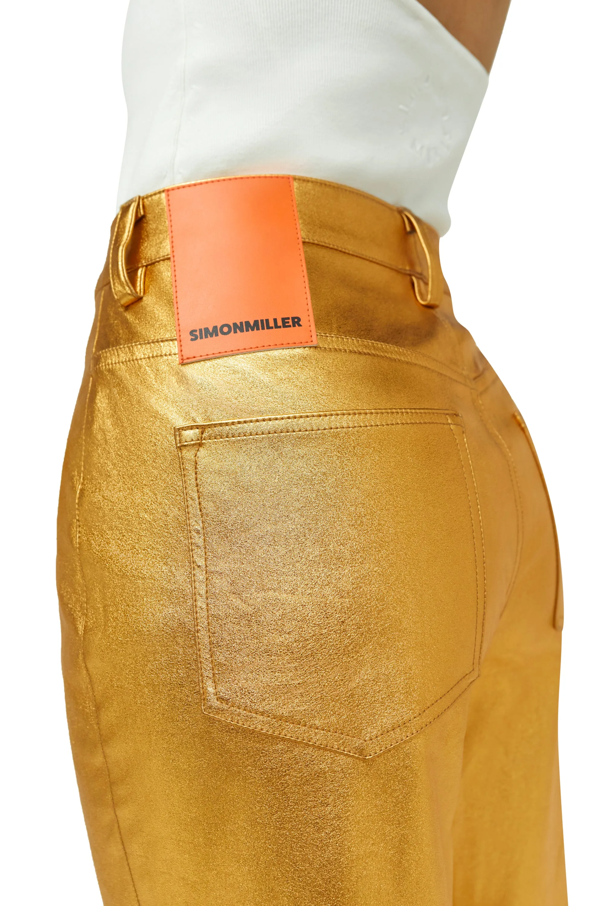 Trouser Pant in Cyber Orange sold by Simon Miller product image thumbnail 3