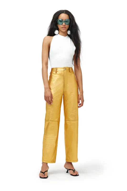 Trouser Pant in Cyber Orange made by Simon Miller