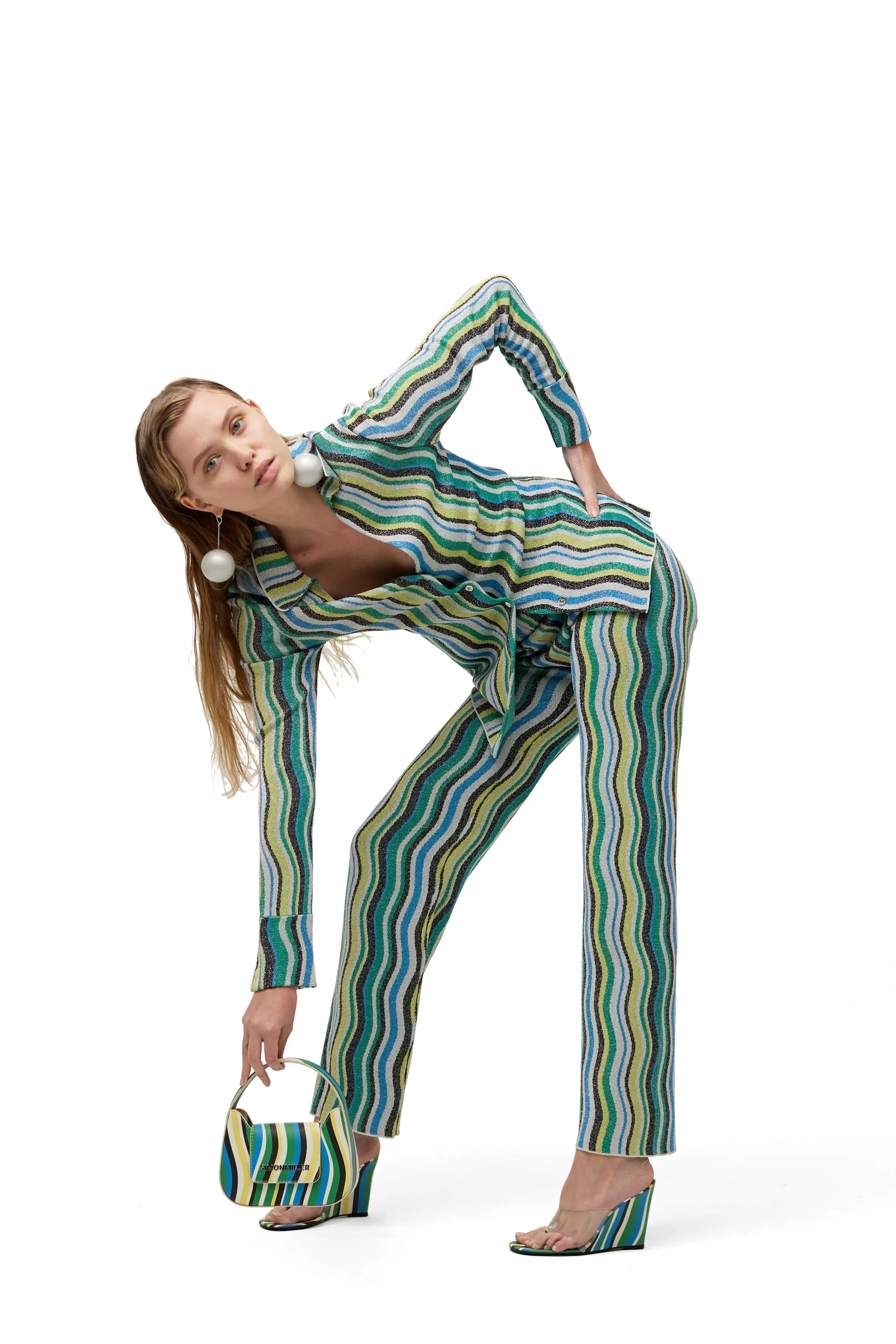 Bil Thong Wedge in Candy Swirl sold by Simon Miller product image thumbnail 4