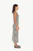 Knits By Axon Sleeveless Dress in Black/Rice Flour Stripe sold by Simon Miller