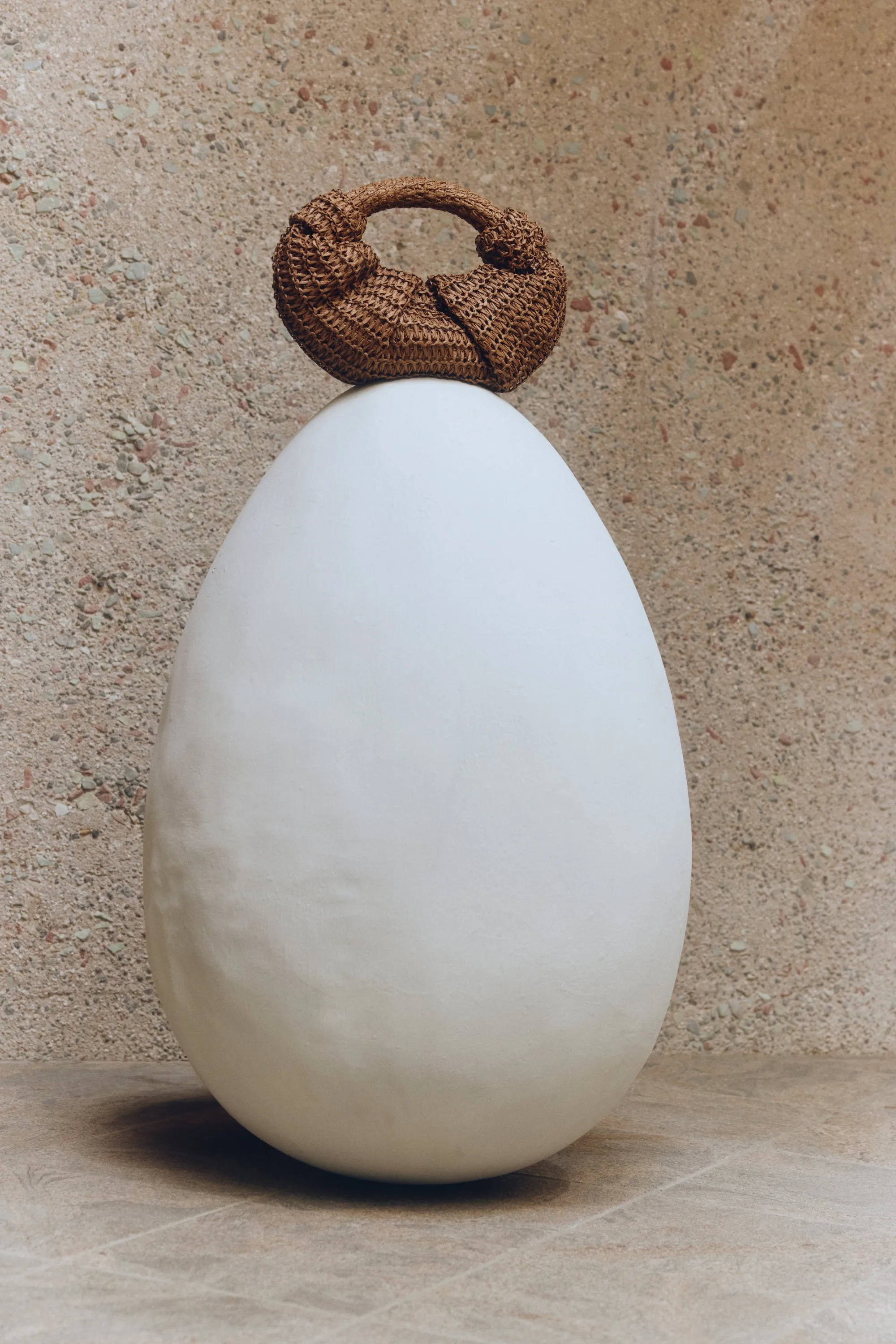 Raffia Lopsy Bag In Chocolate sold by Simon Miller product image thumbnail 2