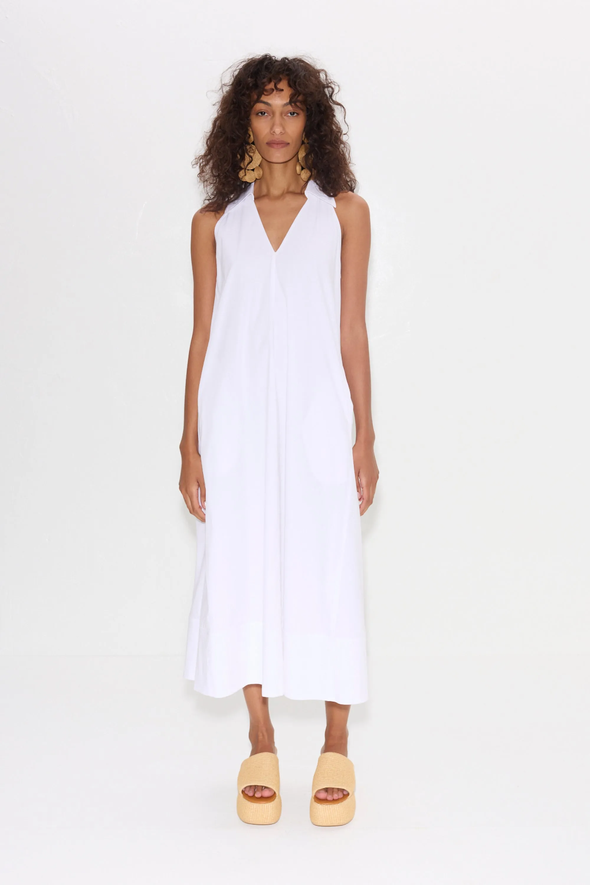 Nava Poplin Midi Dress in Macadamia sold by Simon Miller product image thumbnail 5