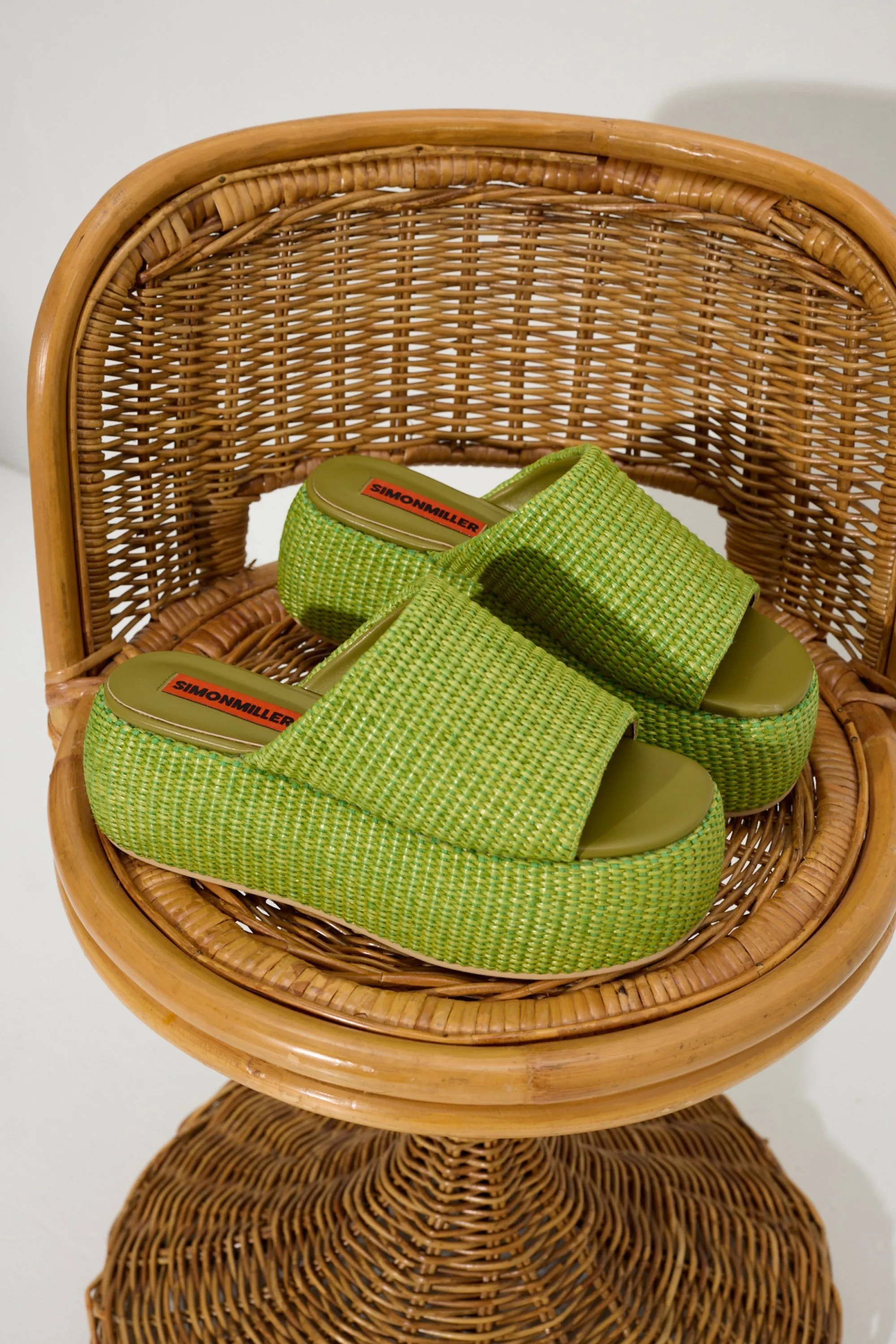 Raffia Cloudy Platform in Moss Green sold by Simon Miller product image thumbnail 3