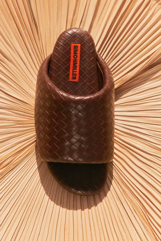 Woven Bubble Slide in Chocolate sold by Simon Miller