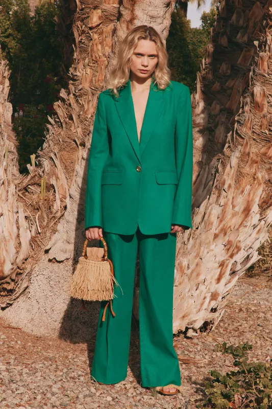 Lennox Linen Jacket in Amazon Green sold by Simon Miller