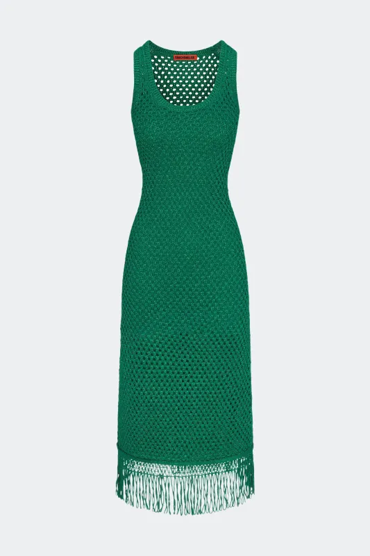 Roca Crochet Dress in Gummy Green sold by Simon Miller