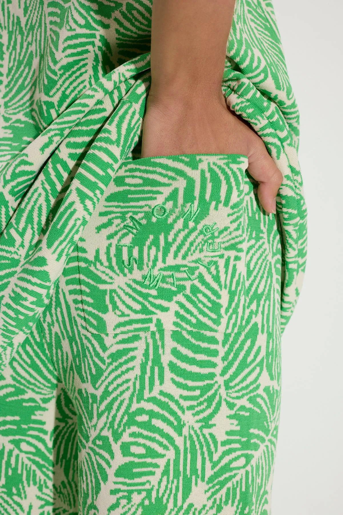 Knits By Jabber Pant in Gummy Green Palm Leaf sold by Simon Miller product image thumbnail 5