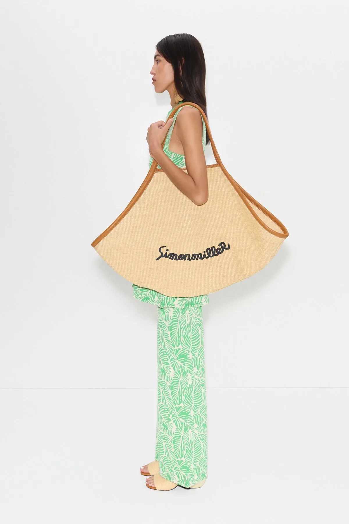 Knits By Jabber Pant in Gummy Green Palm Leaf sold by Simon Miller product image thumbnail 4