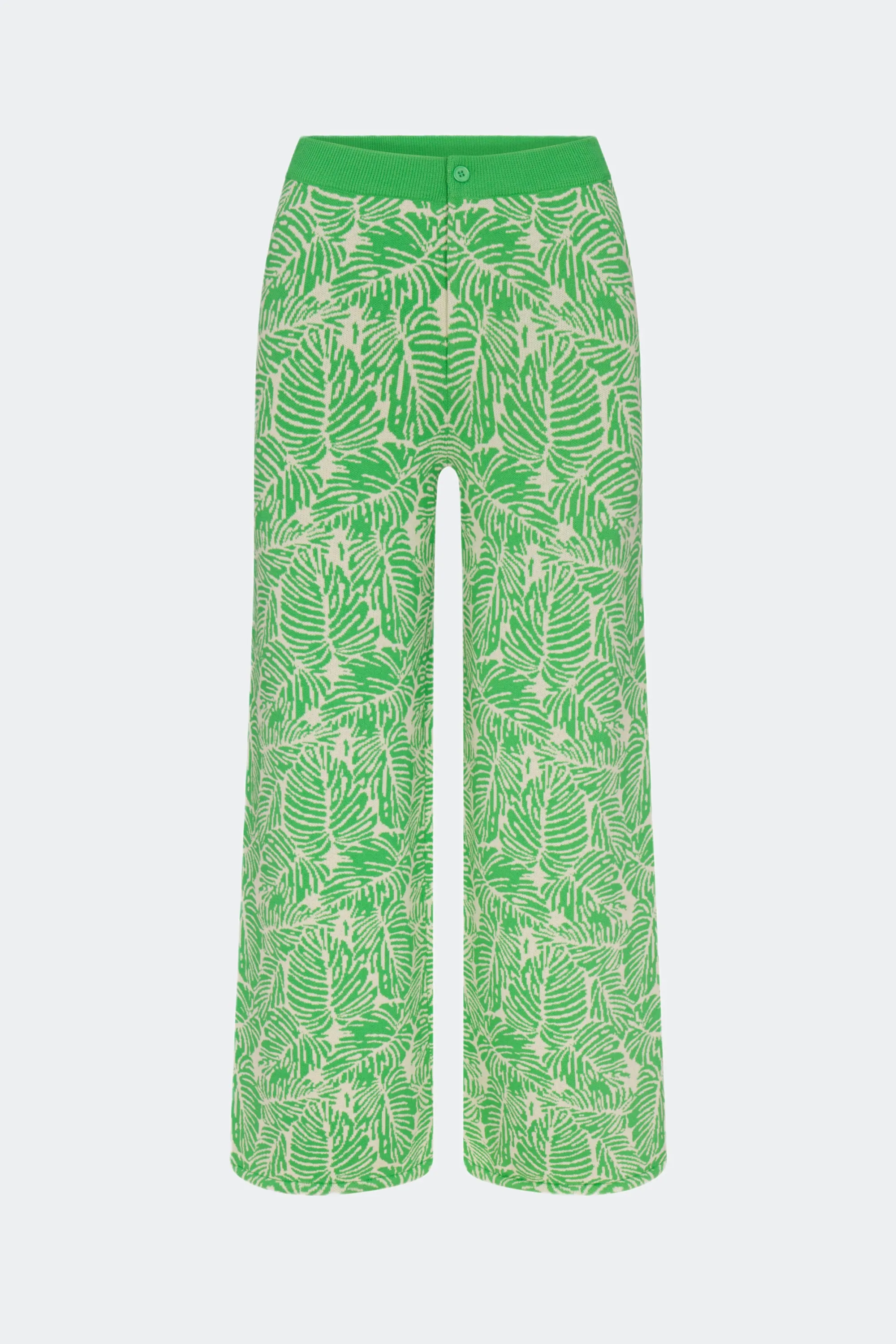 Knits By Jabber Pant in Gummy Green Palm Leaf sold by Simon Miller