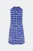 Knits By Zana Knit Mini Dress in Klein Blue Wavy Gingham sold by Simon Miller