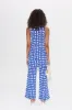 Knits By Zana Knit Mini Dress in Klein Blue Wavy Gingham sold by Simon Miller