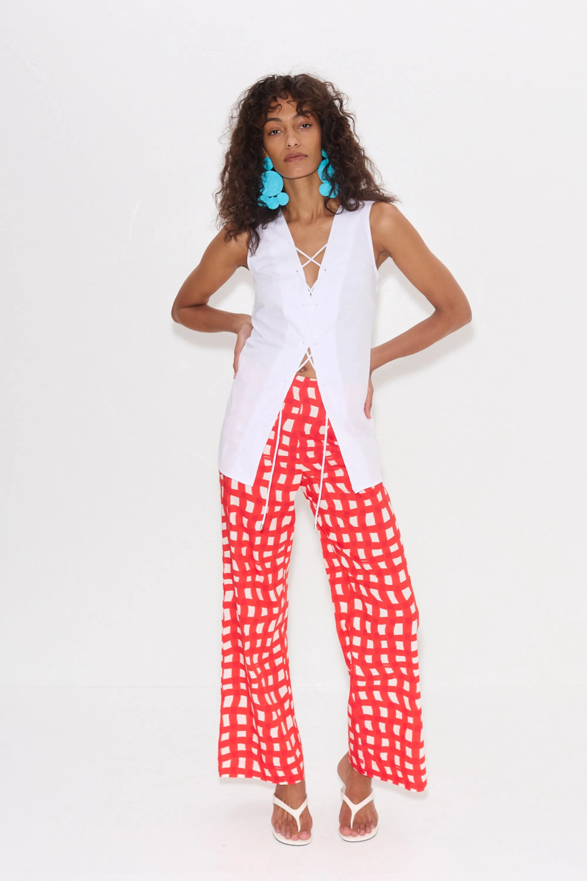 Lacey Poplin Tie Top in Macadamia sold by Simon Miller product image thumbnail 3