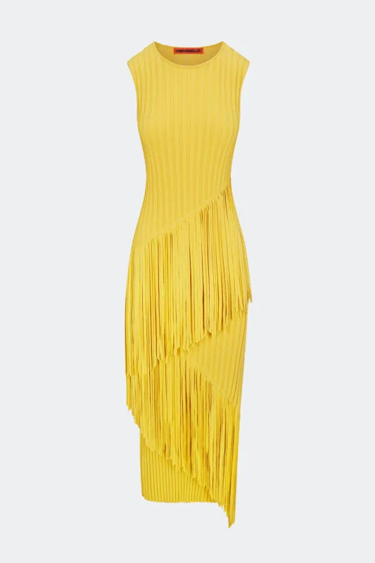 Spiral Dress in Butter made by Simon Miller