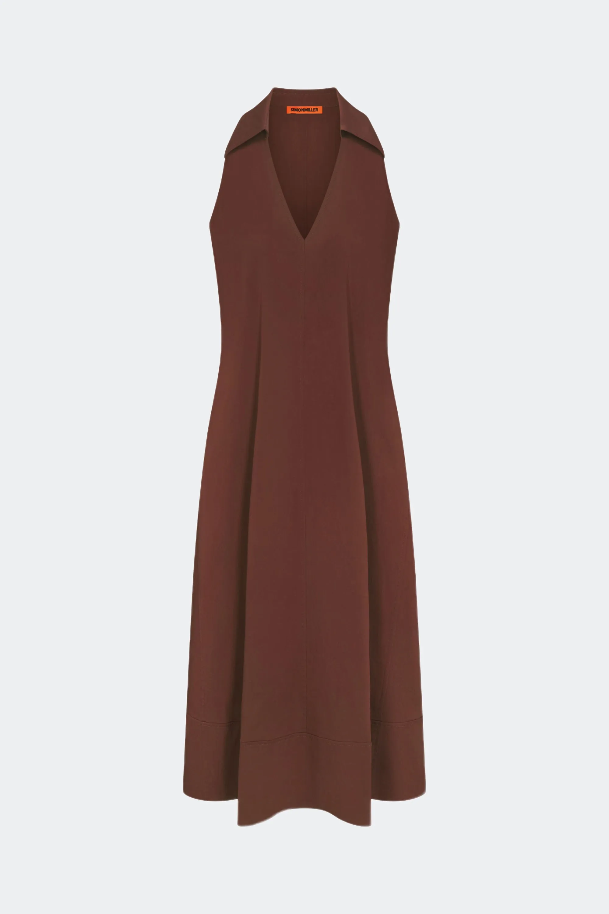 Nava Poplin Midi Dress in Choco Brown sold by Simon Miller product image thumbnail 2