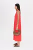 Nava Poplin Midi Dress in Cherry Red sold by Simon Miller
