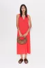 Nava Poplin Midi Dress in Cherry Red sold by Simon Miller