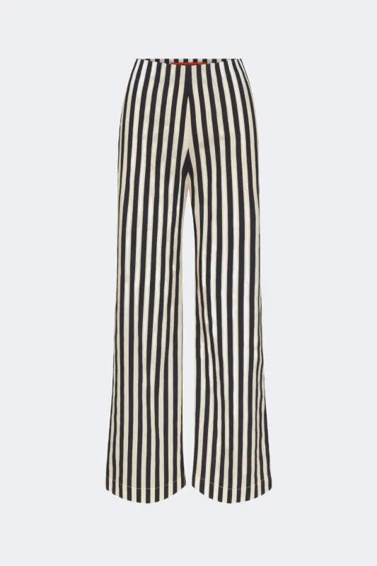 Pia Poplin Pant in Black/White Stripe sold by Simon Miller