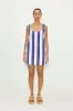 Sahara Striped Denim Dress in Ink/Ecru Stripe sold by Simon Miller