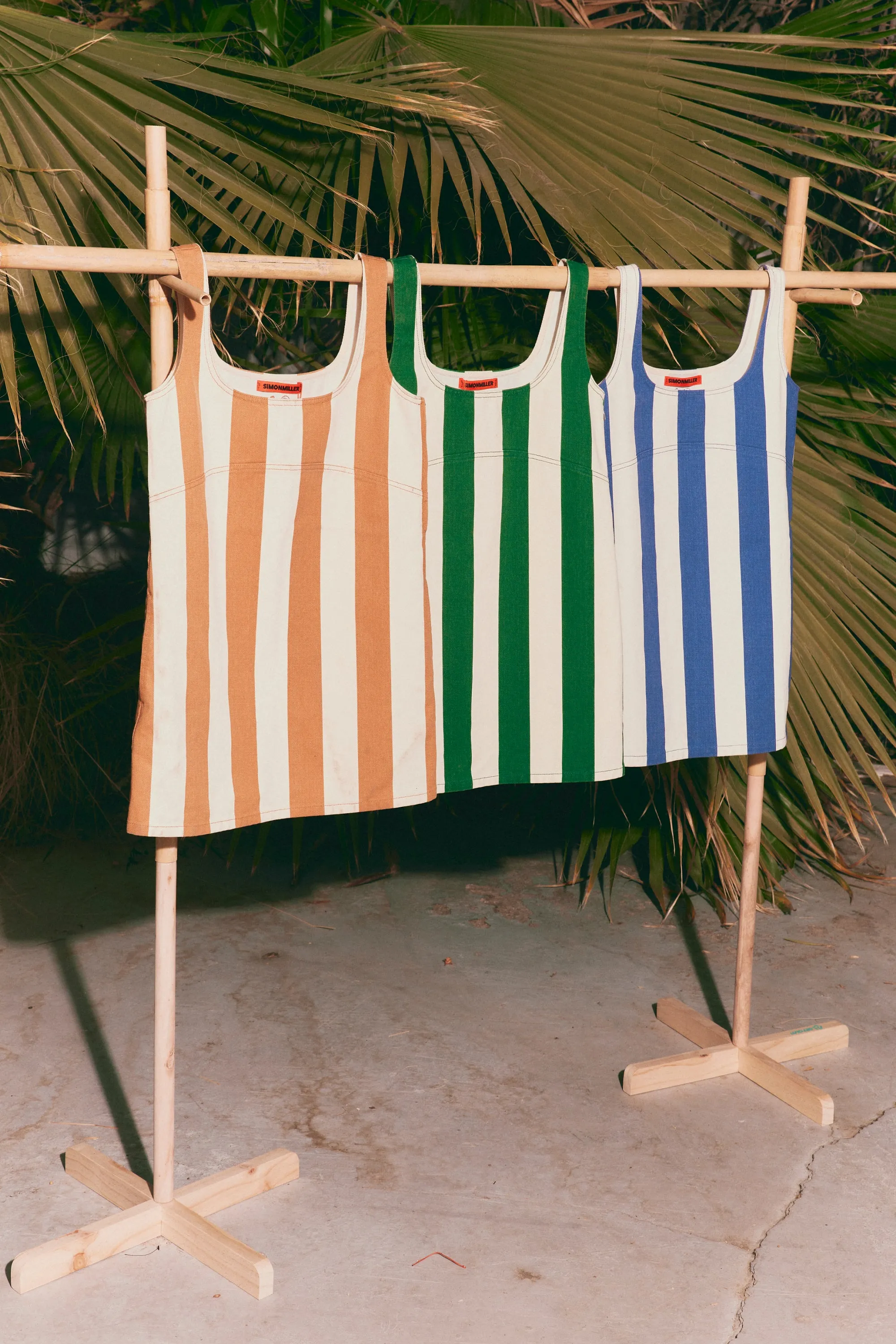 Sahara Striped Denim Dress in Ink/Ecru Stripe sold by Simon Miller