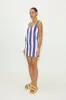 Sahara Striped Denim Dress in Ink/Ecru Stripe sold by Simon Miller