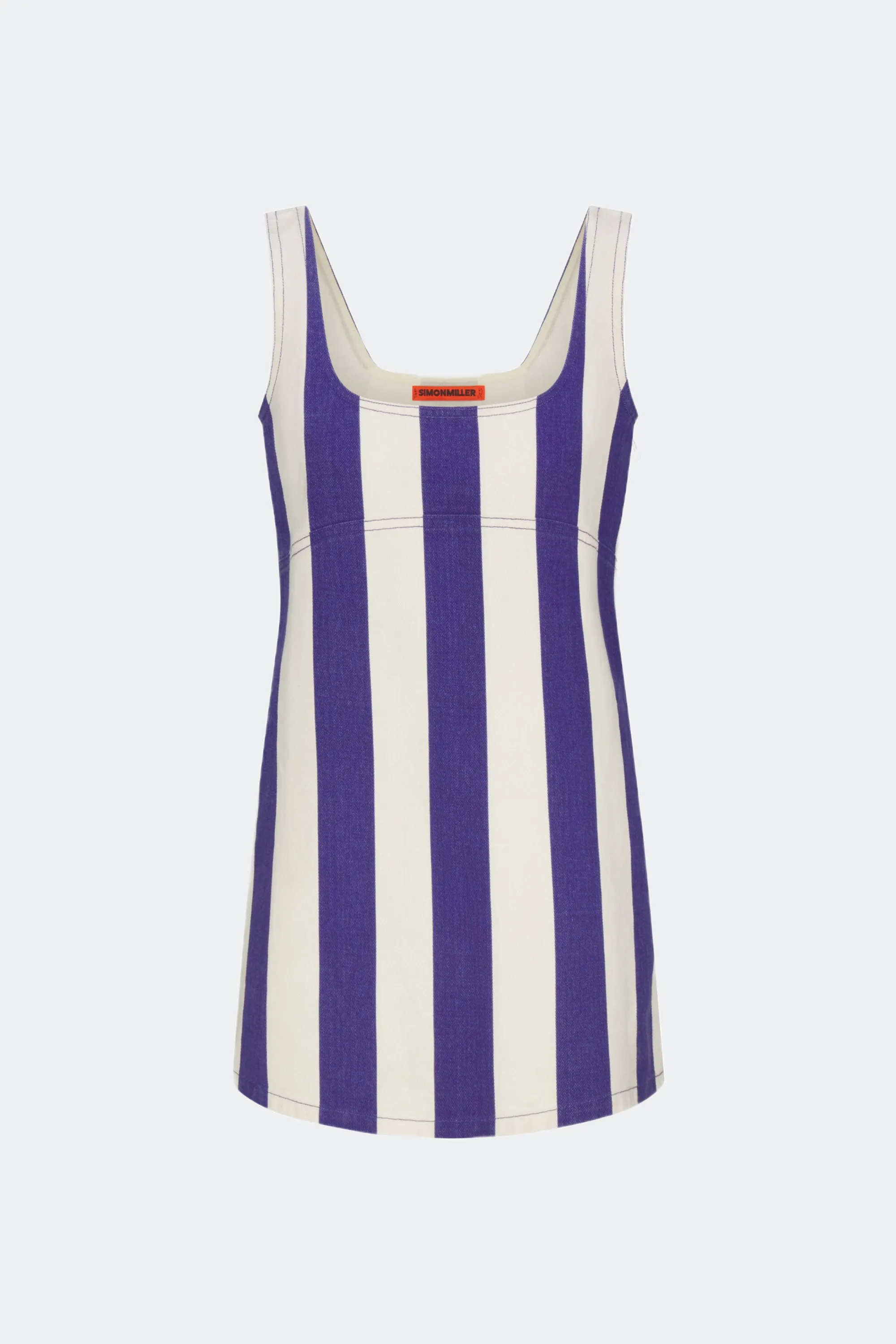 Sahara Striped Denim Dress in Ink/Ecru Stripe sold by Simon Miller product image thumbnail 2