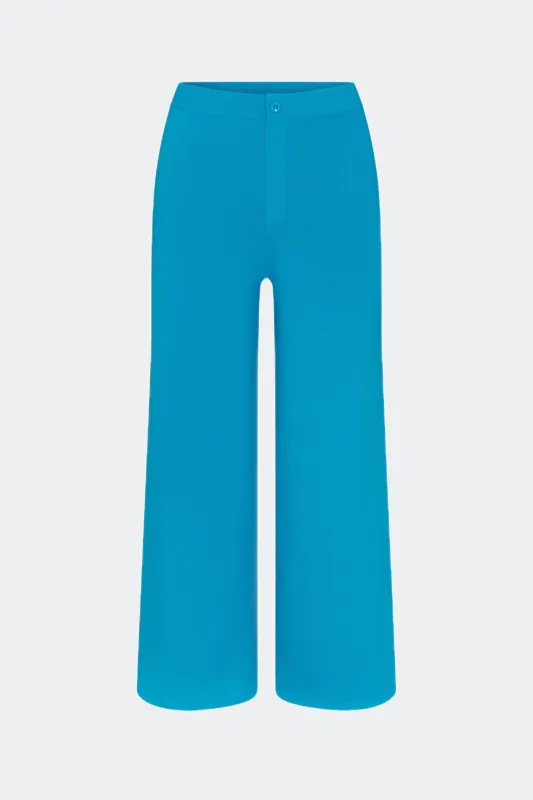 Knits By Jabber Pant in Panama Blue sold by Simon Miller
