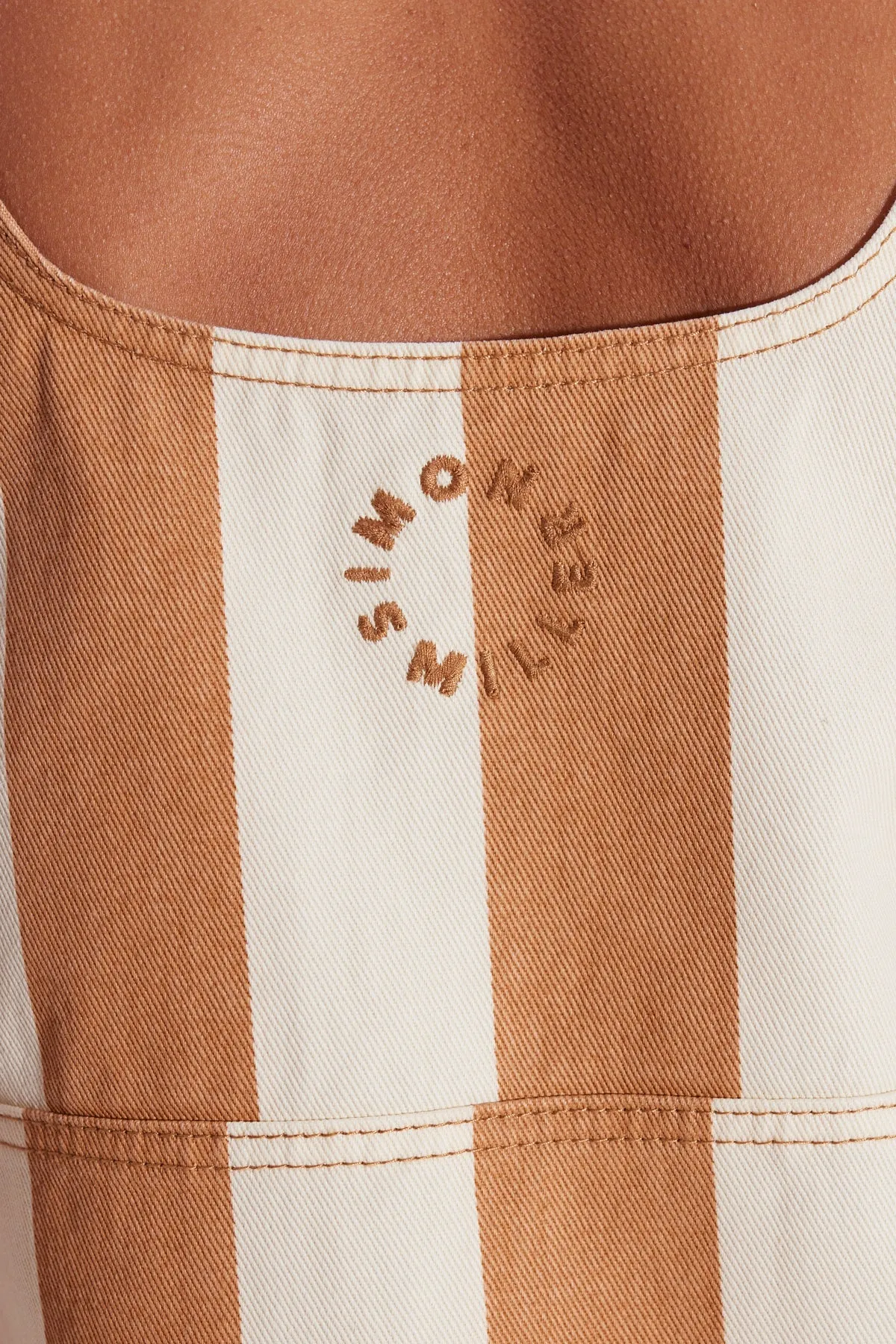Sahara Striped Denim Dress in Tan Stripe sold by Simon Miller product image thumbnail 5