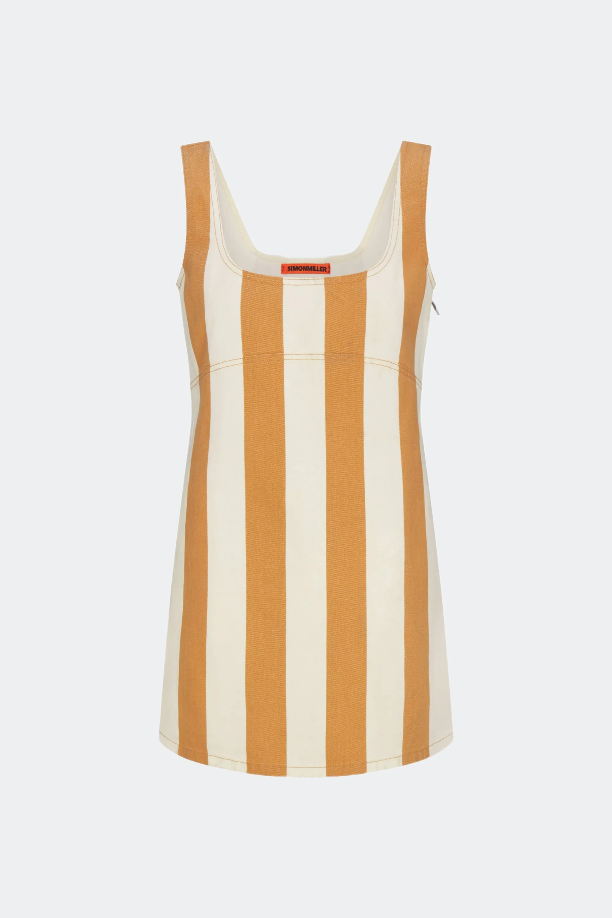 Sahara Striped Denim Dress in Tan Stripe sold by Simon Miller