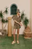 Mina Linen Short in Cheetah sold by Simon Miller