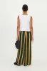 Alto Crepe Pant in Fern/Mustard Stripe sold by Simon Miller