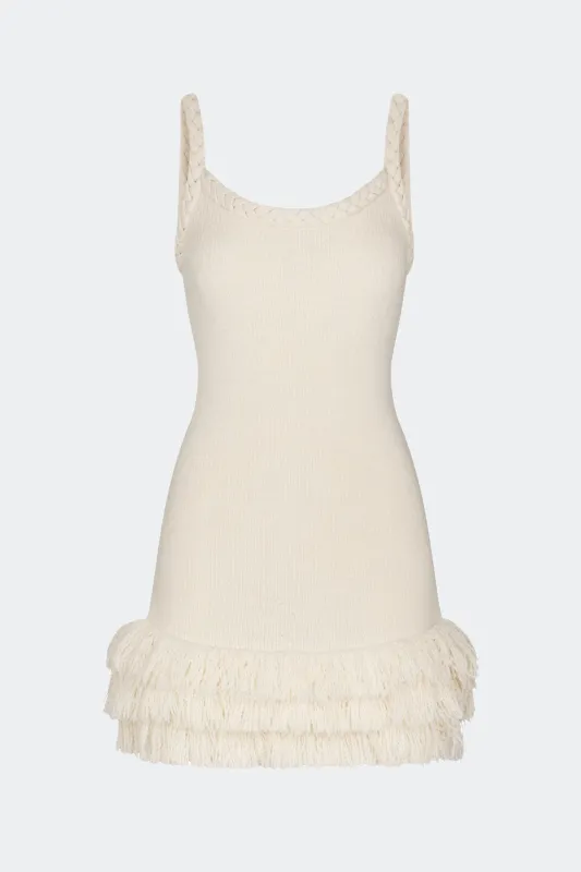 Leda Knit Dress in Ivory sold by Simon Miller