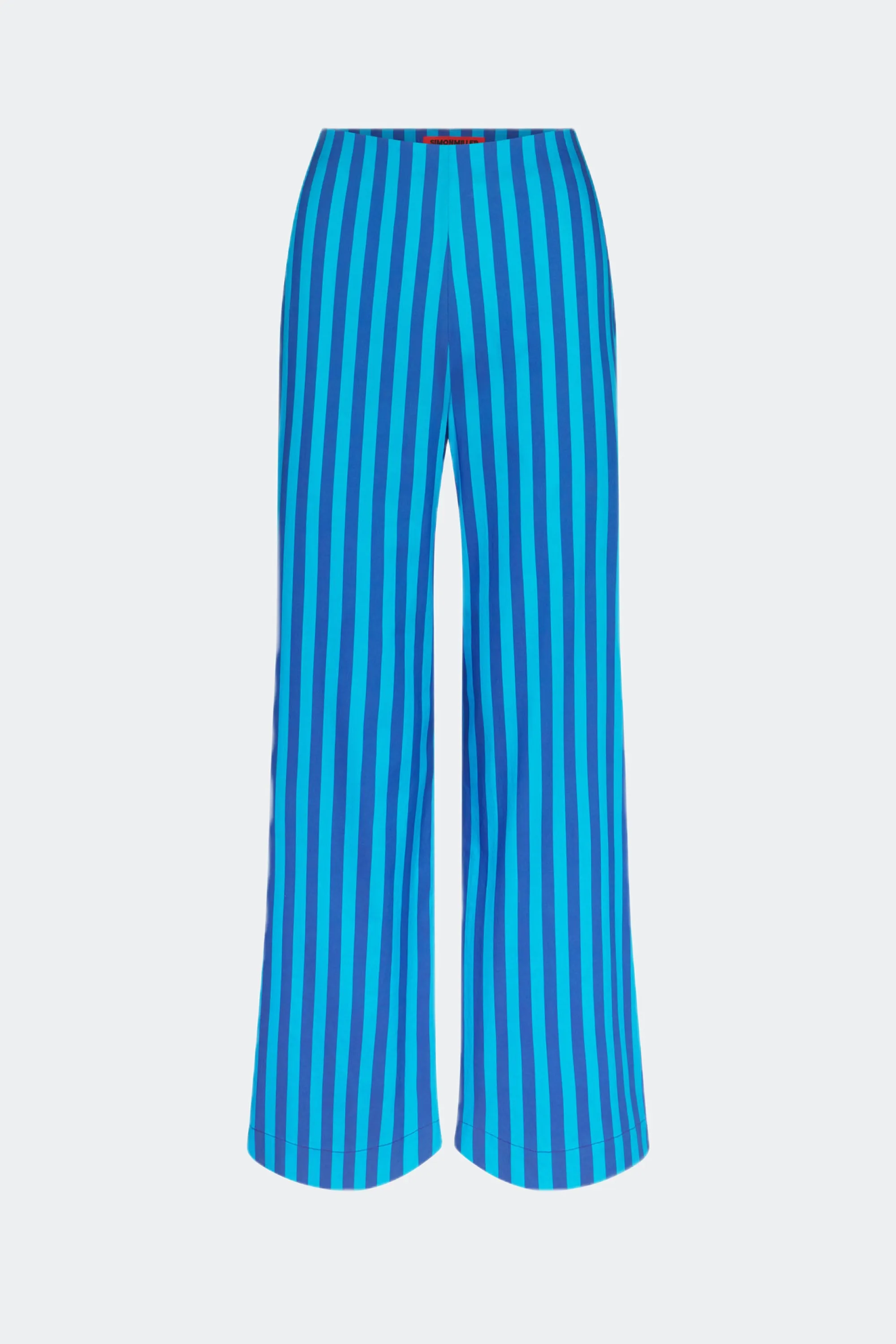 Pia Poplin Pant In Tonal Blue Stripe sold by Simon Miller product image thumbnail 2