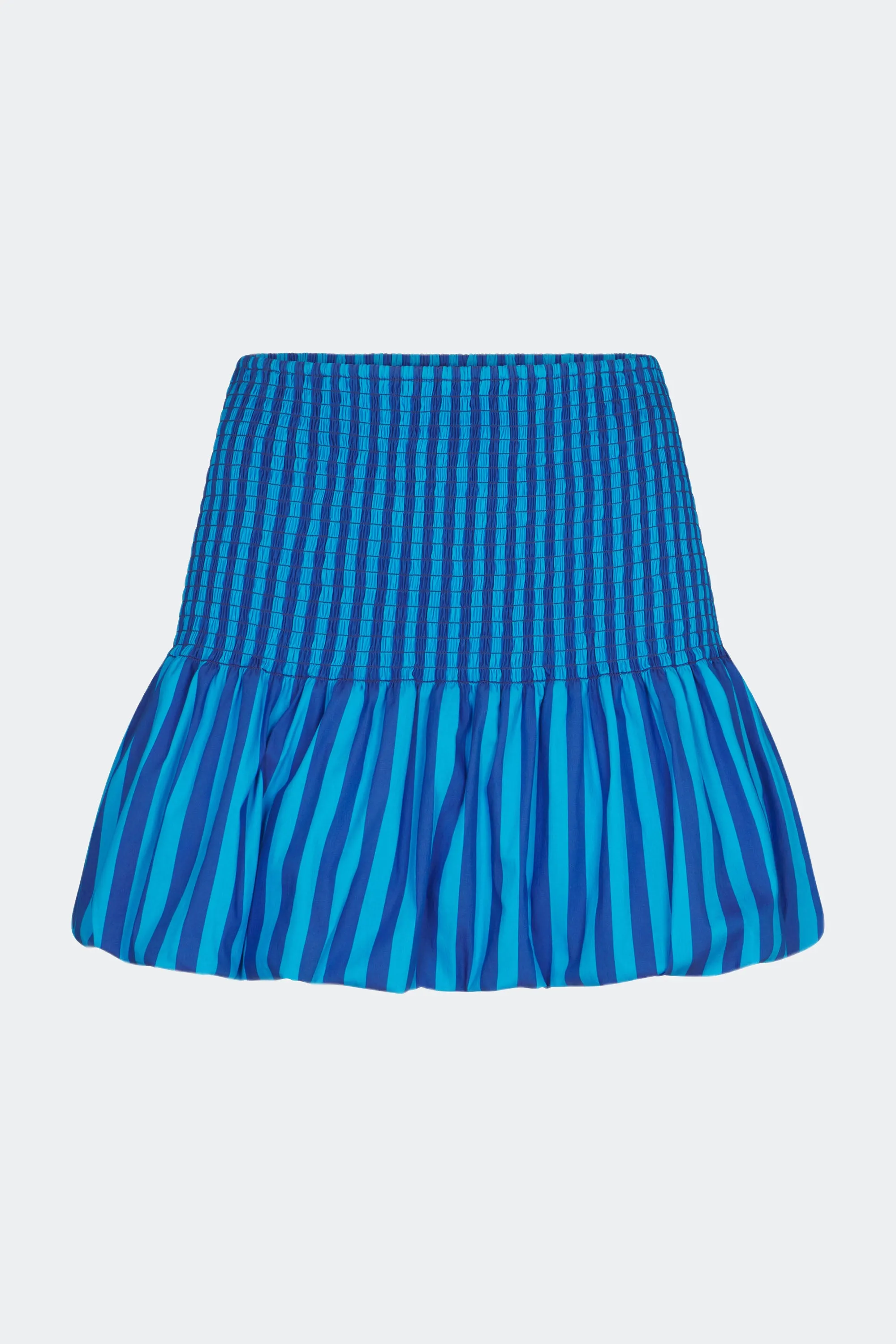 Sancho Poplin Skirt In Tonal Blue Stripe sold by Simon Miller